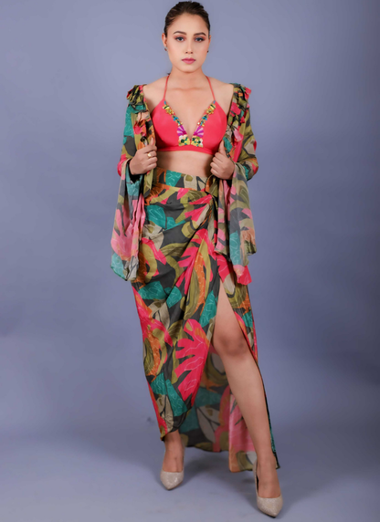 Frond Vibe Dhoti jacket Style